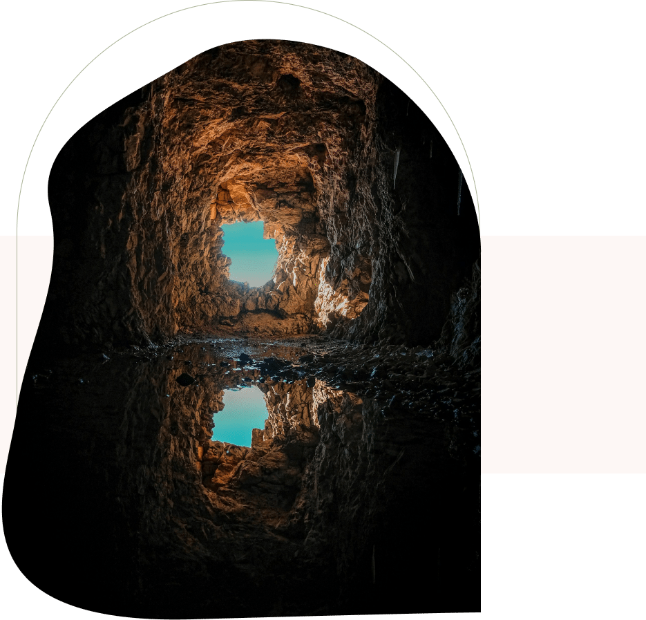 Light at the end of a dark cave, symbolizing hope through depression counseling in San Francisco.